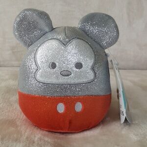 Squishmallow 5 inches Mickey Mouse Disney 100th anniversary, red and siver